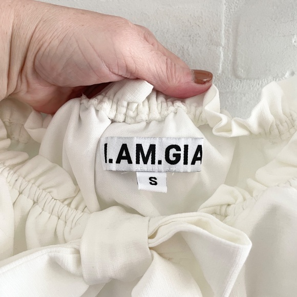 Anthropologie x Revolve x I.AM.GIA Naomi Ruffle Bustier Off-white Coquette S - Picture 11 of 14